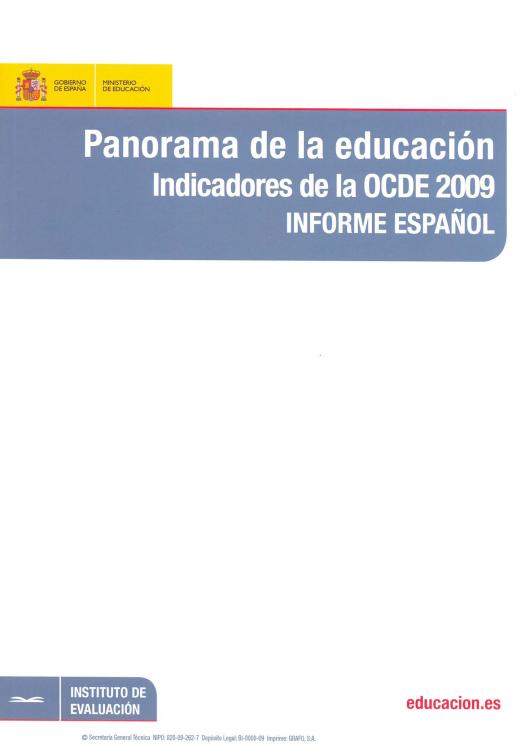 Panorama de la educación - Informe español 2009
