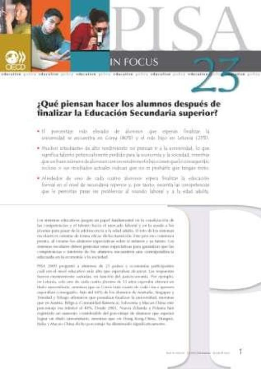 Pisa In Focus Informe nº23