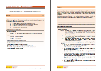 Ejemplo de respuestas y los criterios de corrección con su codificación PISA.