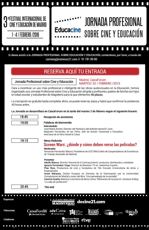 Jornada profesional sobre cine y educación